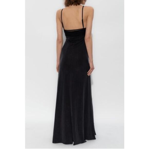 Versace Jeans Couture BLACK Spaghetti strap dress US 6 $675 - Picture 3 of 13